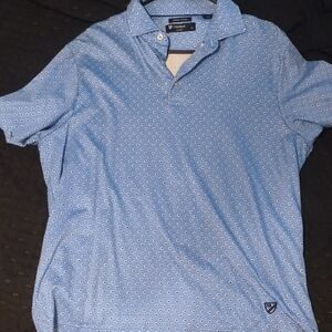 Daniel Cremieux Light Blue Patterned Polo Shirt